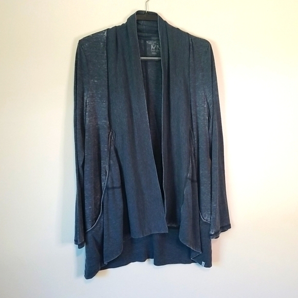 Andrew Marc New York grey draped waterfall sweater soft fiber size Xlarge EUC - Picture 1 of 7